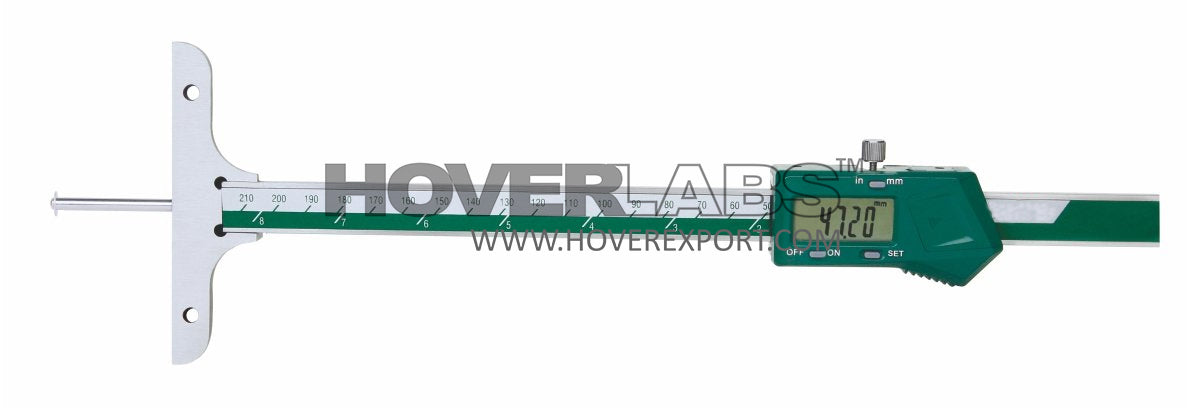 Digital Depth Gage with Round Depth Bar (Model No. HVO-DG-1148-200)
