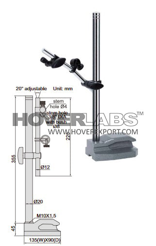 Dial Indicator Stands (Non-Magnetic) (Model No. HVO-6226)