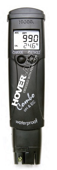 Pocket EC/TDS and pH Tester, High Range (Combo Tester w/steel Temp. Probe) (Model No:  HV‐98130)