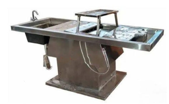 Modern Autopsy Table with Electricity and Water Connection with Measuring Scale (Model No: HV-152)