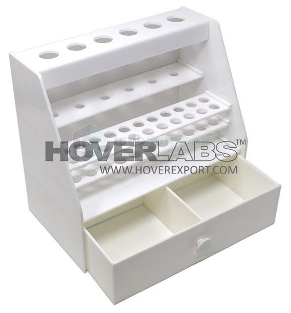 Micropipette Stand with Drawer with Test Tube Rack (Model No: HVO-MPS-248)