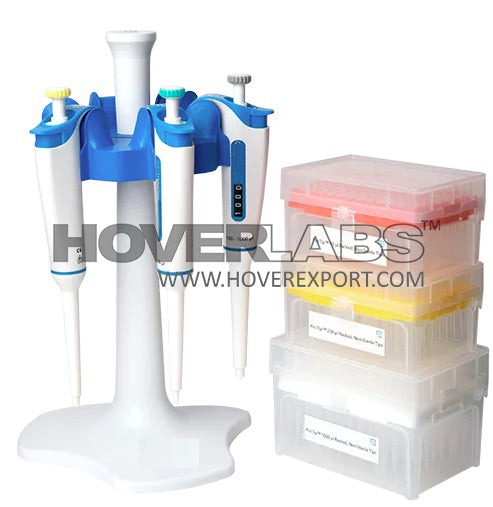 Micropipette Starter Kit, Set of Three Micropipette (Model No. HVO-MSK-N03)
