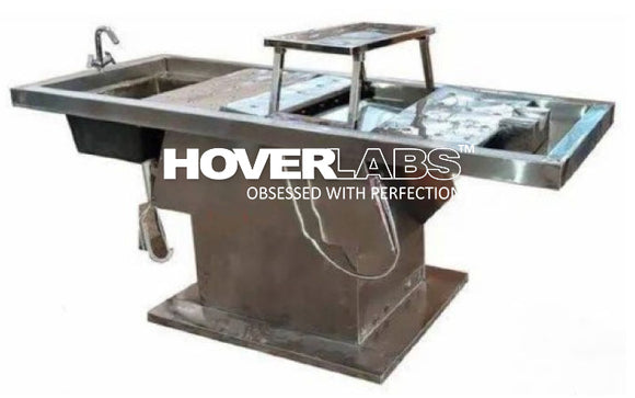 Modern Autopsy Table with Electricity and Water Connection with Measuring Scale (Model No: HV-152)