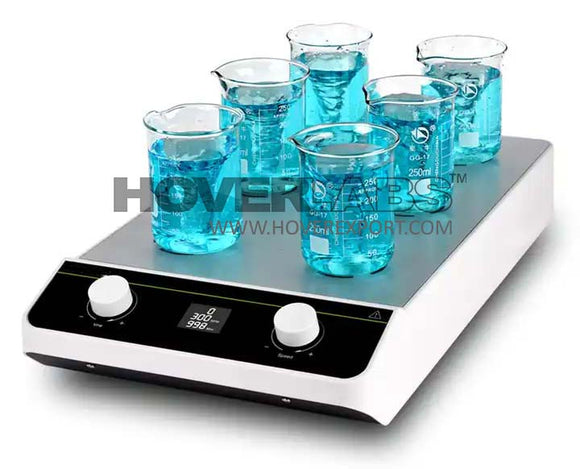 Multi Position Magnetic Stirrers- 6 Stirring Points (Model No. HVO-90)