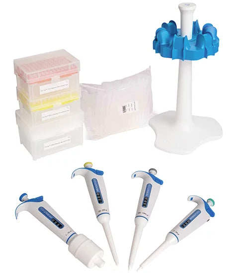 Micropipette Starter Kit, Set of Four Micropipette (Model No. HVO-MSK-N04)