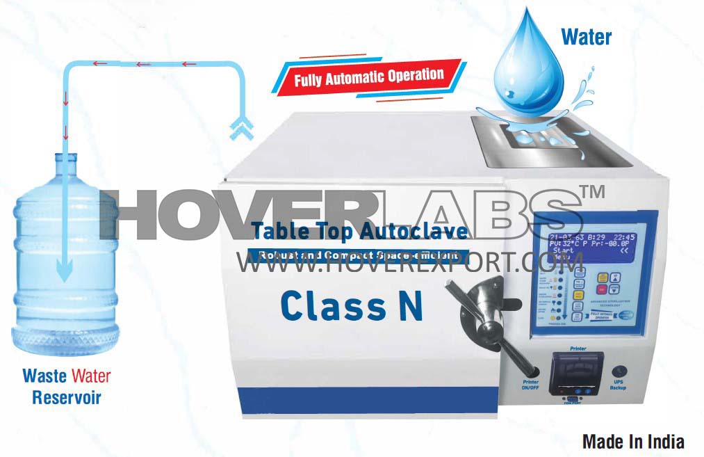 Table Top Autoclave- Class N (20-25ltr) (Model No. HVO-TTA-25N)