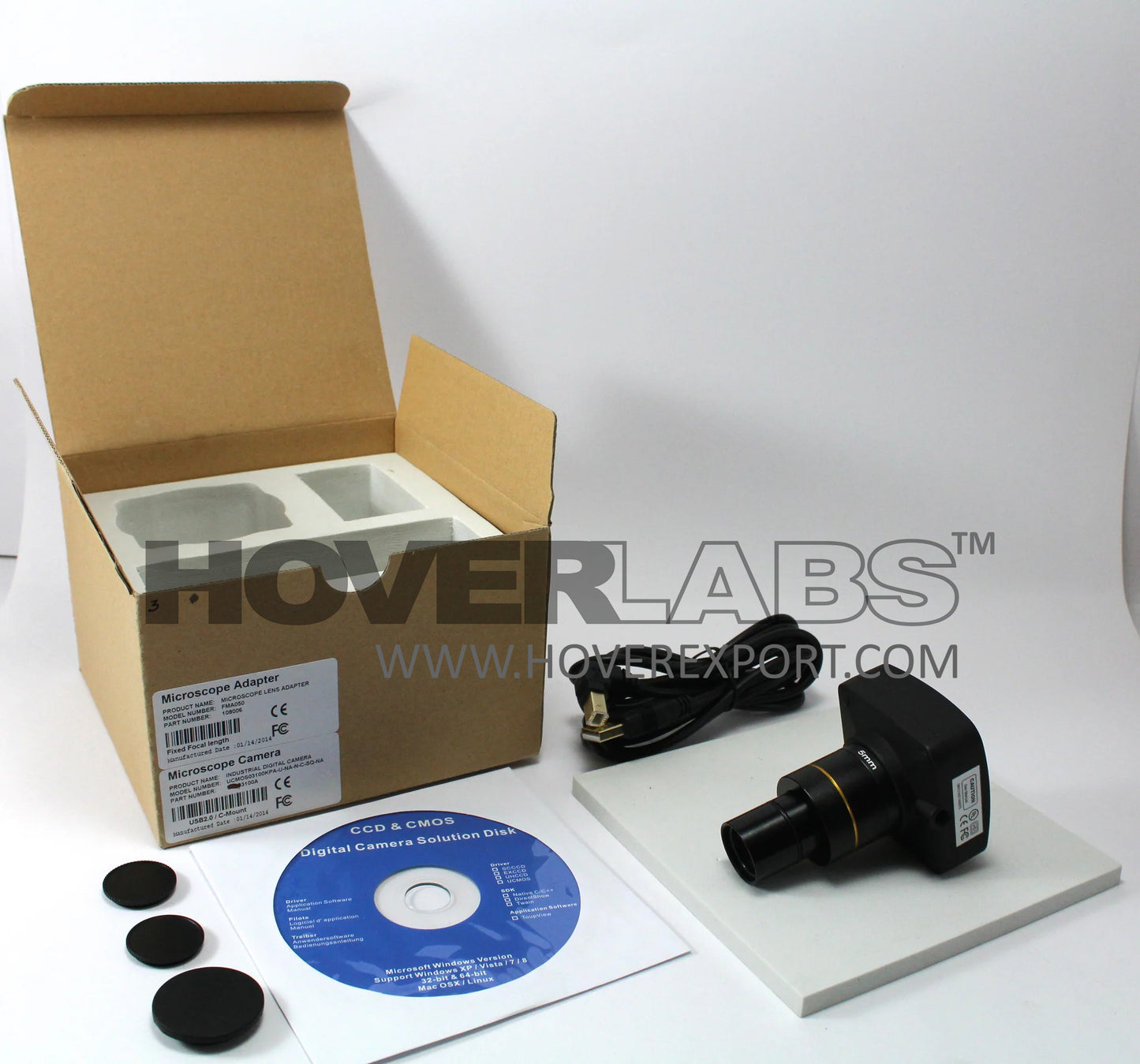 10 Megapixel CMOS Research Microscope Camera with Measurement Software (Model No. HV-10MP)