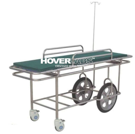 Stainless Steel Two big two small wheel Stretcher Cart (Model No: HVK-371)