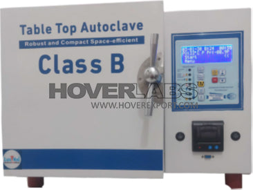 “HOVERLABS” B CLASS STEAM AUTOCLAVE TABLE TOP FRONT LOADED WITH DISTILLED WATER PLANT (Model: HVS-TA2-B)