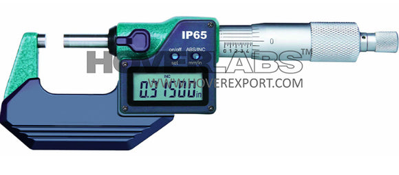Waterproof Digital Outside Micrometers (Without Data Output) (Model No. HVO-DM-3108)