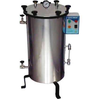 Vertical Autoclave Wingnut Locking, SS, Fully Automatic (Model No. HV-115-AC)