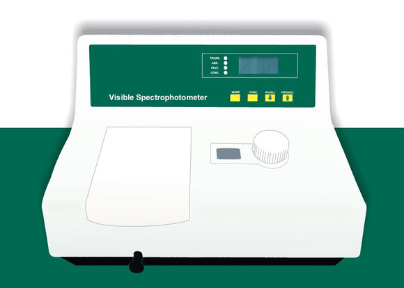 Microprocessor Single Beam Visible Spectrophotometer with Software
